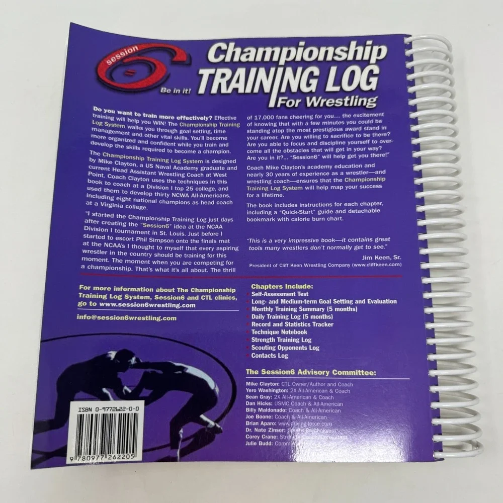 Championship Training Log‎ Book for Wrestling by Mike Clayton